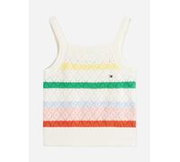 Tommy Hilfiger Girls Striped Crochet Top in Multicolour - Multicoloured - 6 Yrs