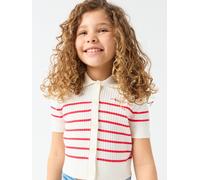 Tommy Hilfiger Girls Sweater Rib Short Sleeve Polo Shirt, Multi, Size Age: 10 Years Print