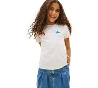 Tommy Hilfiger Girls’ T-Shirt Short Sleeve Puff Print in Cotton, Grey (Light Grey Heather), 14 Years