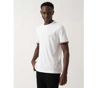 Tommy Hilfiger Global Strip Cuff Mens T-Shirt - White - White - XL