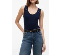 Tommy Hilfiger Gold Button U-neck Tank Top Dark Night Navy size L | Shirts Outlet | Women | Black L