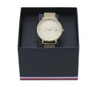 Tommy Hilfiger Analogue Quartz Watch for Women with Gold Colored Stainless Steel Mesh Bracelet - 1782286