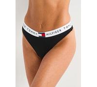 Tommy Hilfiger Heritage Cotton Thong, Black, Size Xs, Women Black