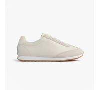 Tommy Hilfiger Women’s Heritage Fashion Mix Leather Runner Trainers, Off-White (Ancient White), 6.5