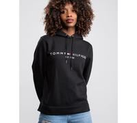 Tommy Hilfiger Heritage Logo Womens Hoodie - Black Cotton - Size X-Small