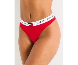Tommy Hilfiger Herritage Cotton Thong, Red, Size L, Women Red