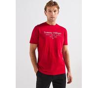 Tommy Hilfiger Hilfiger Center Stack Logo T-shirt - Red, Red, Size Xl, Men Red
