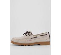 Tommy Hilfiger Hilifger Light Suede Boat Shoe, Beige, Size 41=7, Men Beige