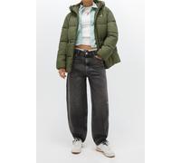 Tommy Hilfiger Hooded Midi Puffer Jacket Pewter Green size S | Winter Jackets Outlet | Women | Green S