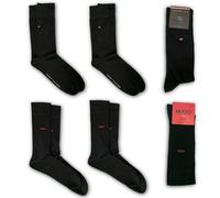 Tommy Hilfiger & Hugo Genuine 4 Pair Mens Cotton Socks Bundle Black UK 9-11