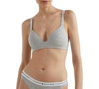 Tommy Hilfiger Womens Icon 2.0 Lightly Lined Triangle Bra - Grey - Size X-Large