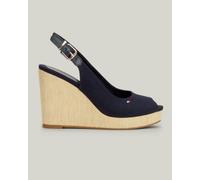 Tommy Hilfiger Iconic Elena Sling Back Wedge - Space Blue - Space Blue - UK7.5 EU42 US10