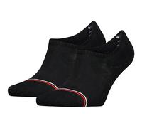 Tommy Hilfiger Footie Socks, Black, 39/42 (Pack of 2)