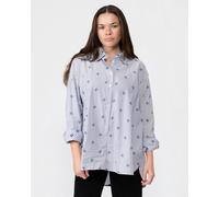 Tommy Hilfiger Ithaka Stripe Womens Easy Fit Shirt - Mini Ithaca Stripe/Twilight Lapis - UK10 EU38 US6