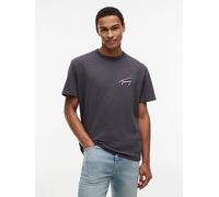 Tommy Hilfiger Jeans Back Graphic Textured Relaxed T-Shirt - Washed Black