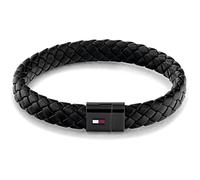 Tommy Hilfiger Jewelry Men's Braided Leather Bracelet Black - 2790331