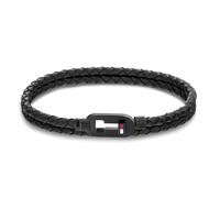 Tommy Hilfiger Jewelry Men's Braided Leather Bracelet Black - 2790386