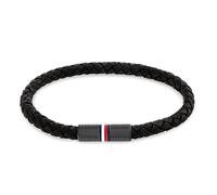 Tommy Hilfiger Jewelry Men's Braided Leather Bracelet Black - 2790459
