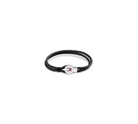 Tommy Hilfiger Men’s Braided Leather Bracelet One Size Black
