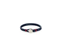 Tommy Hilfiger Jewelry Men's Leather Bracelet Navy Blue - 2790691
