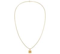 Tommy Hilfiger Jewelry Men's Necklace in Silver or Yellow Gold with a Square Pendant