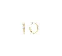 Tommy Hilfiger Jewelry Women's Hoop Earrings in Stainless Steel with Yellow Gold Ion Plating embellished with Crystals - 2781050