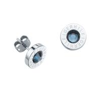 Tommy Hilfiger Clear Crystal Round Logo Stud Earrings 2700259