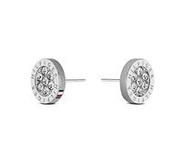 Tommy Hilfiger Jewelry Women's Stainless Steel Stud Earrings Embellished with Crystals