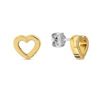 Tommy Hilfiger Jewelry Women's Yellow Gold Stud Earrings with Heart Shape - 2780972