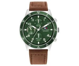 Tommy Hilfiger Jimmy 1791948 Men's Watch - 44mm Green Dial Leather