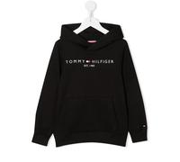 Tommy Hilfiger Junior embroidered-logo detail hoodie - Black 4-5-6-8-10-12-14-16