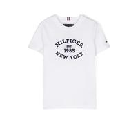 Tommy Hilfiger Junior flocked-logo cotton T-shirt - White 16