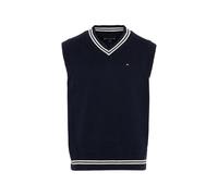 Tommy Hilfiger Junior v-neck stripe-trim knit vest - Black 10-12