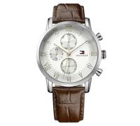 Tommy Hilfiger Kane 1791400 Men's Watch - 44mm Silver Dial Leather