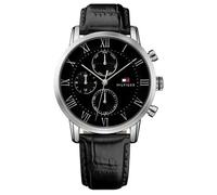Tommy Hilfiger Kane 1791401 Men's Watch - 44mm Black Dial Leather