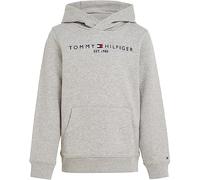 Tommy Hilfiger Kids’ Unisex Essential Hoodie, Grey (Light Grey Heather), 10 Years