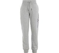 Tommy Hilfiger Kids’ Unisex Essential Organic Cotton Jogging Bottoms, Grey (Light Grey Heather), 6 Years