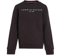 Tommy Hilfiger Kids’ Unisex Essential Sweatshirt without Hood, Black (Black), 8 Years
