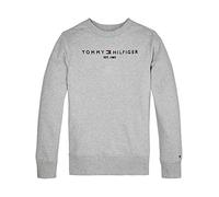 Tommy Hilfiger Kids Unisex Essential Sweatshirt without Hood, Grey (Light Grey Heather), 14 Years