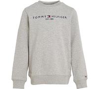 Tommy Hilfiger Kids’ Unisex Essential Sweatshirt without Hood, Grey (Light Grey Heather), 6 Years