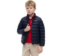 Tommy Hilfiger Kids' Unisex Quilted Jacket Essential Light with Stand Collar, Blue (Dark Night Navy), 3 Years