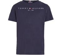 Tommy Hilfiger Kids’ Unisex Short Sleeve Round Neck Essential Tee, Blue (Twilight Navy), 10 Years