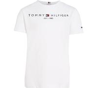 Tommy Hilfiger Kids’ Unisex Short Sleeve Round Neck Essential Tee, White (White), 7 Years