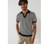 Tommy Hilfiger Knitted Stripe Polo Shirt, Navy, Size L, Men Navy