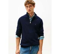 Tommy Hilfiger Lambswool Half-Zip Mock Neck Mens Jumper - Desert Sky - Desert Sky - L