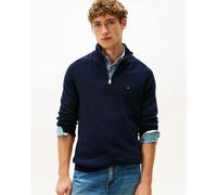 Tommy Hilfiger Lambswool Half-Zip Mock Neck Mens Jumper - Desert Sky - Desert Sky - XL