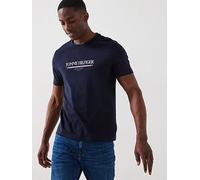 Tommy Hilfiger Large Centre Logo T-Shirt - Navy, Navy, Size Xl, Men Navy