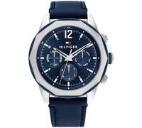 Mens Wristwatch TOMMY HILFIGER LARS 1792063 Multifunction Leather Blue