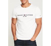 Tommy Hilfiger Linear Chest Logo T-Shirt - White, White, Size 2Xl, Men White