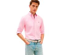 Tommy Hilfiger Linen Blend Solid Long Sleeve T-shirt Pink M Men
